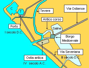 Piantina di Ostia antica